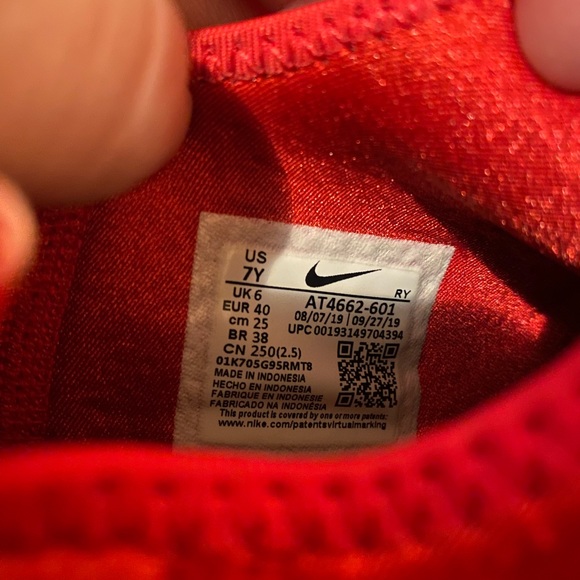 Red Nike Slip On Sneaker - Like New - Picture 9 of 12